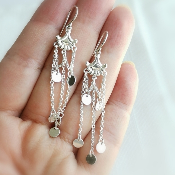 Sterling Silver dangle chandelier earrings 🆕 - Picture 3 of 3